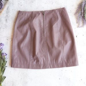 Free People Vegan Leather Miniskirt